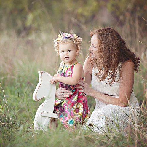 Mother and Daughter in Louisville, Ky field - natural light photography